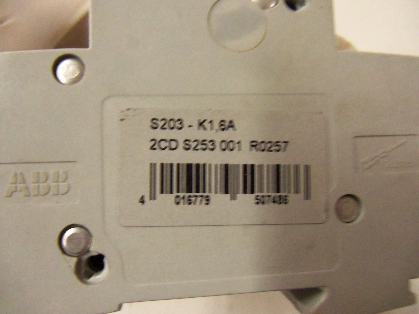 ABB S203-K1.6 CIRCUIT BREAKER 1.6A *USED*