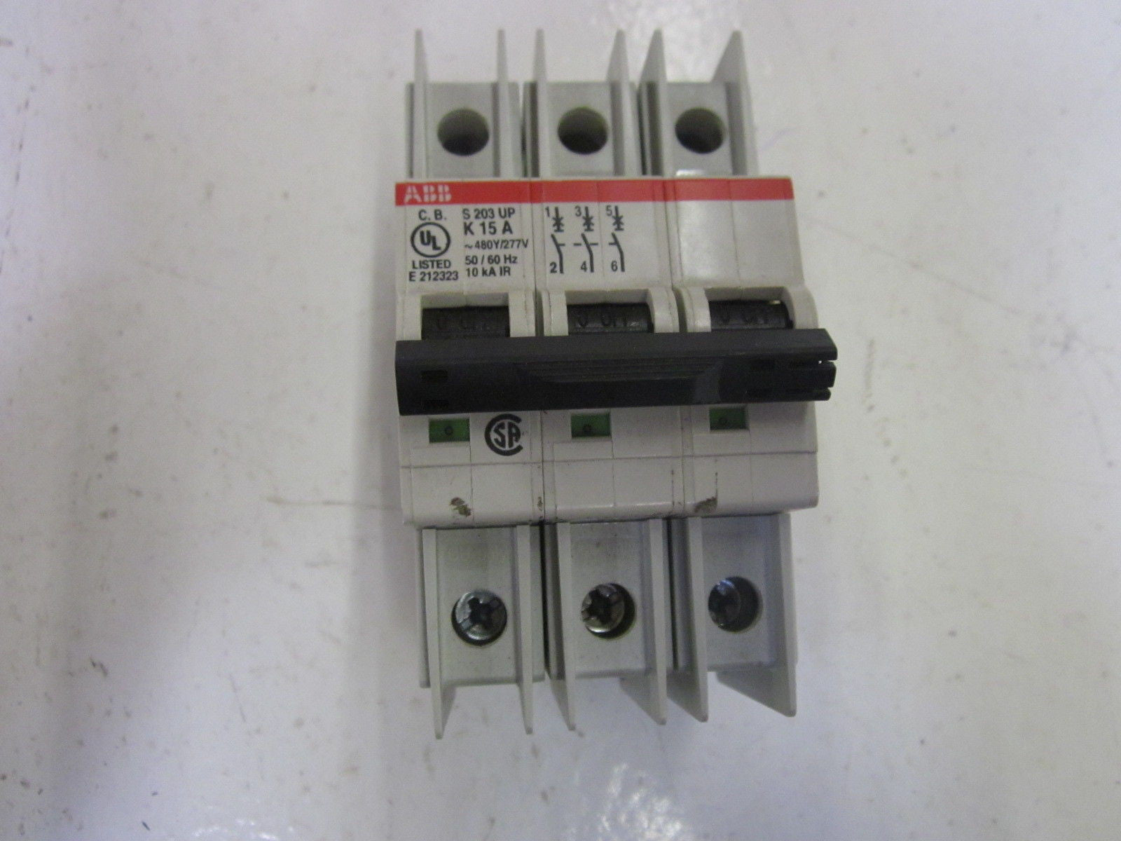 ABB S203UP-K15A CIRCUIT BREAKER 15A *USED*