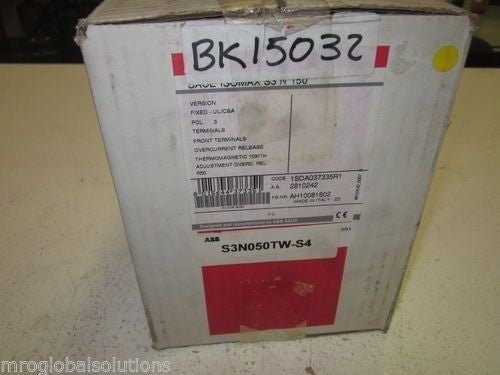 ABB S3N050TW-S4 50 AMP *NEW IN BOX*