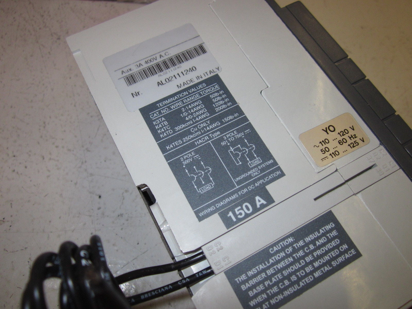 ABB S3N150TW-S4-A 150 AMP *NEW IN BOX*