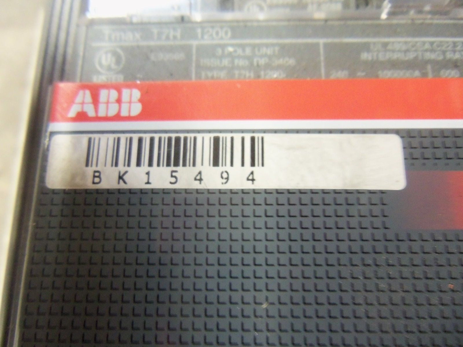 ABB SACE PR231/P W/ BK15494 P4KLAM04005 *NEW NO BOX*