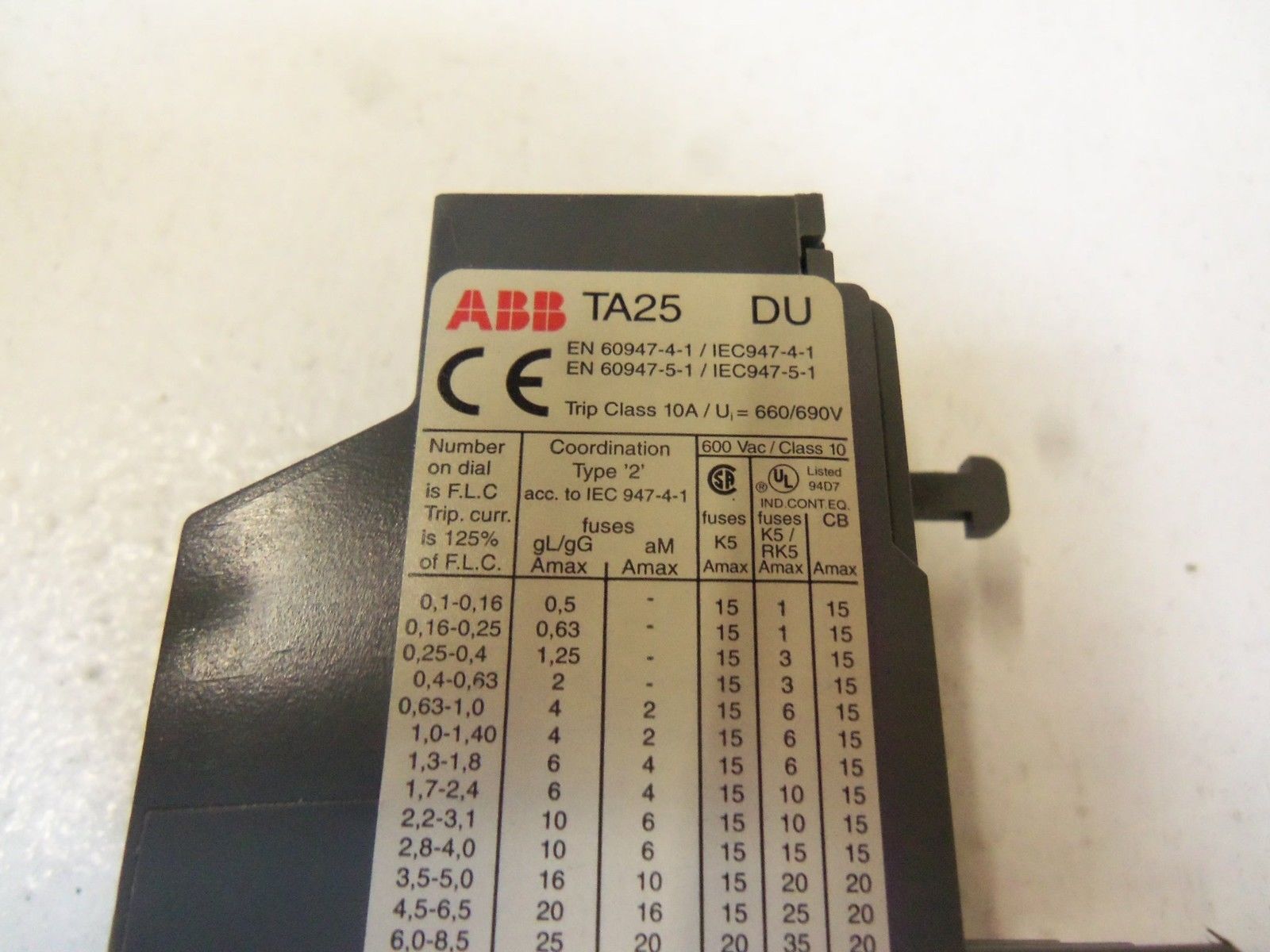 ABB TA25-DU 0,25-0,4 *NEW NO BOX*