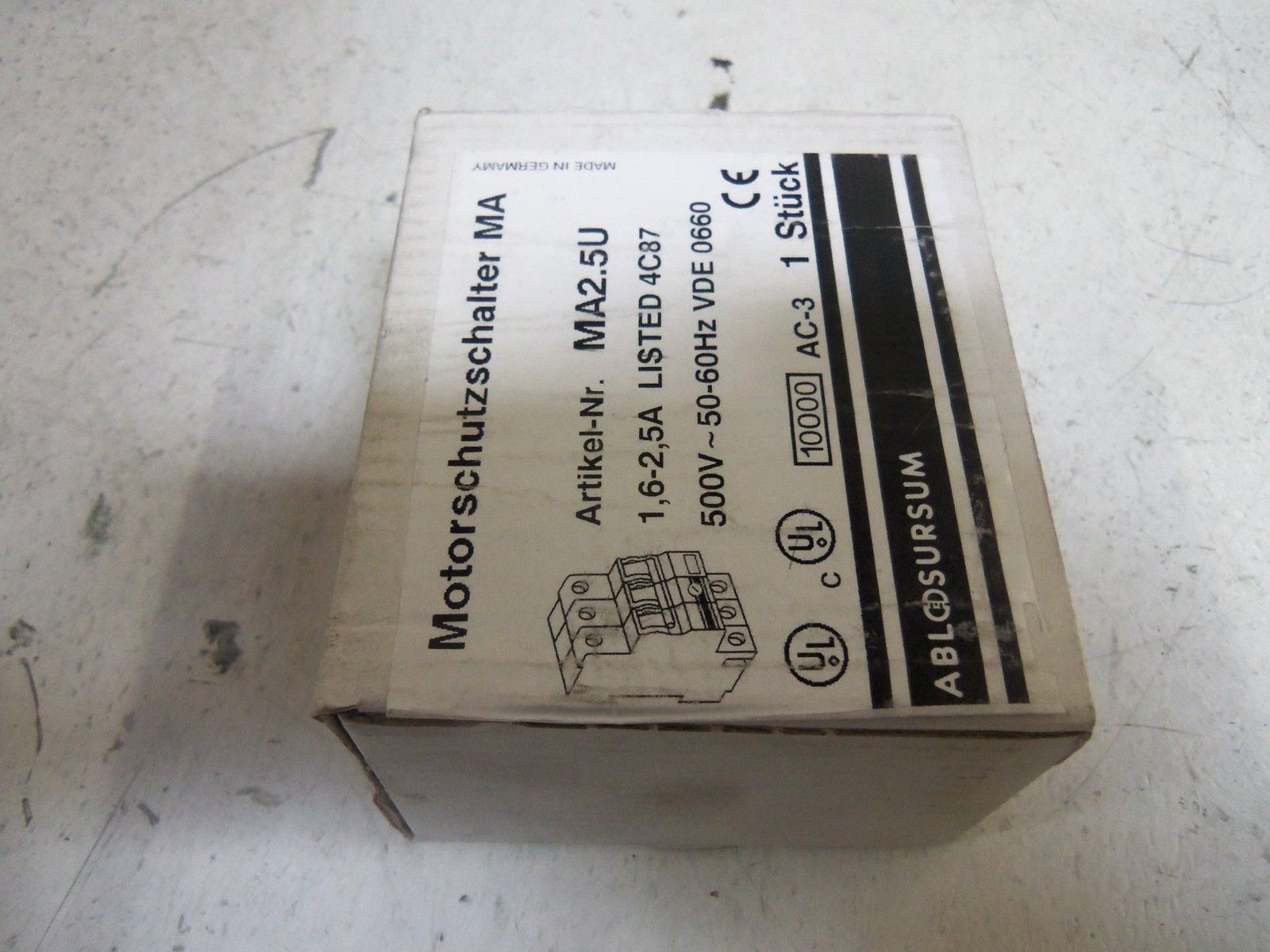 ABL SURSUM MA2.5U CIRCUIT BREAKER *FACTORY SEALED*