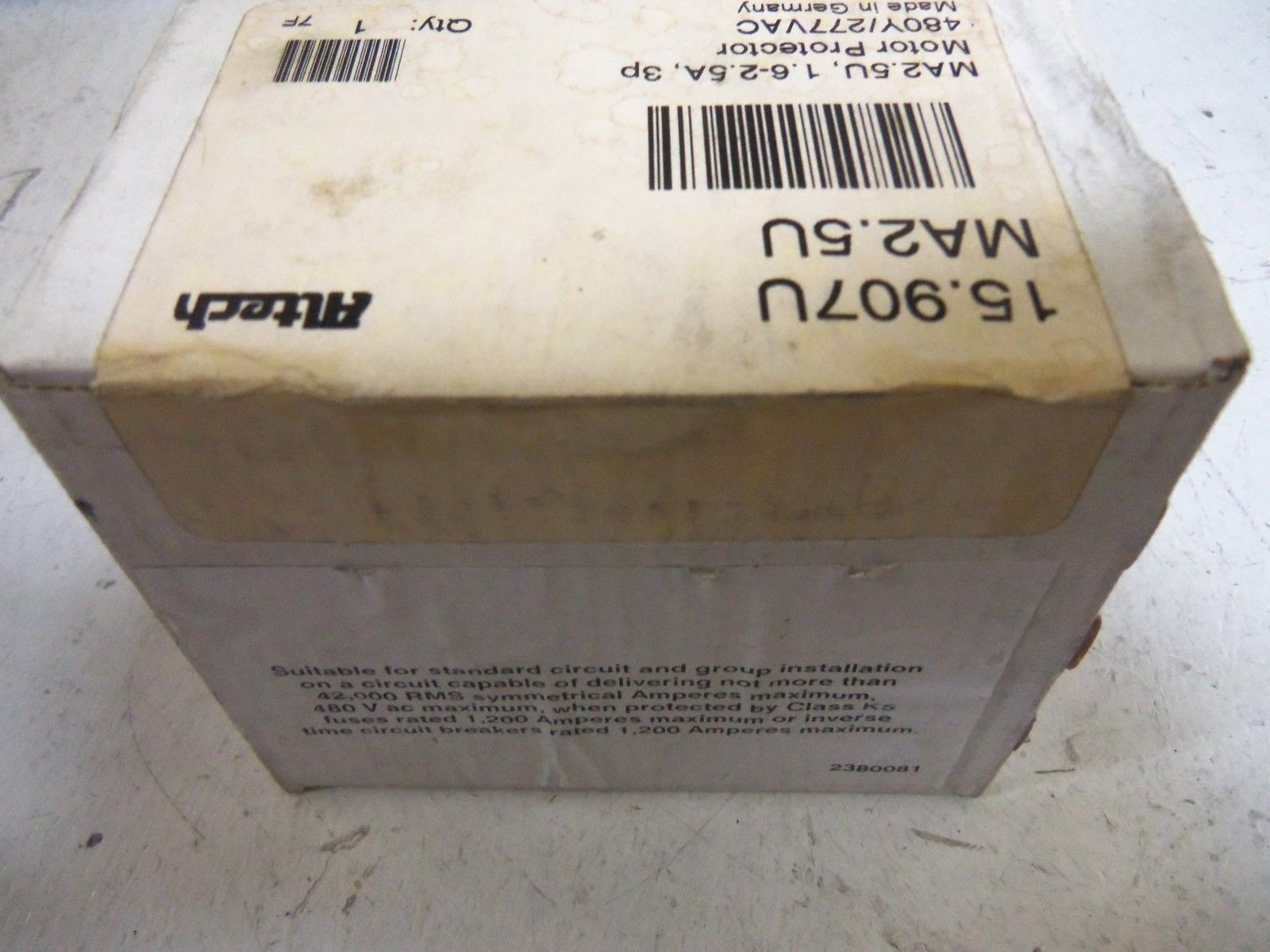 ABL SURSUM MA2.5U CIRCUIT BREAKER *FACTORY SEALED*
