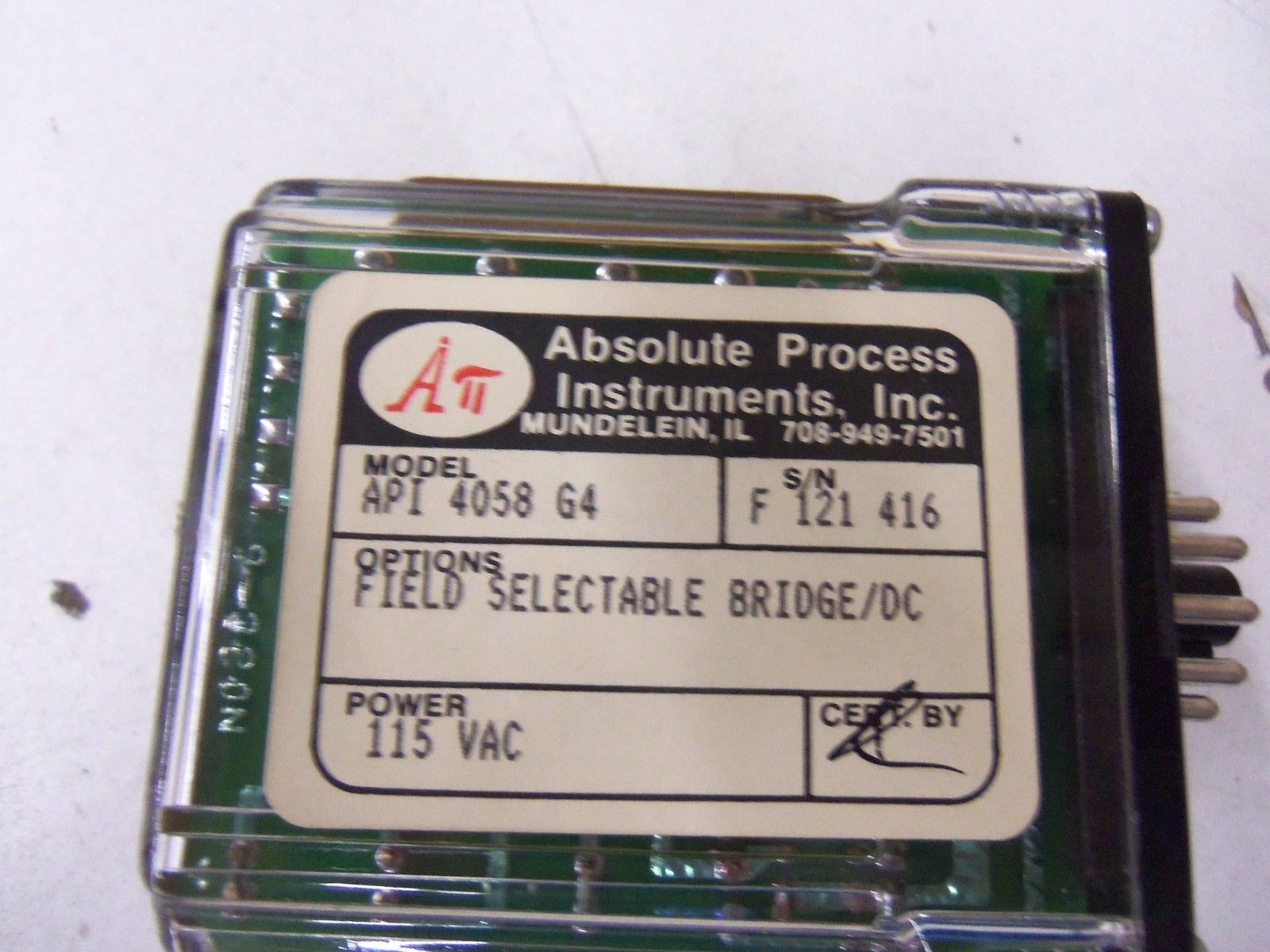 ABSOLUTE PROCESS API4058G4 *NEW IN BOX*