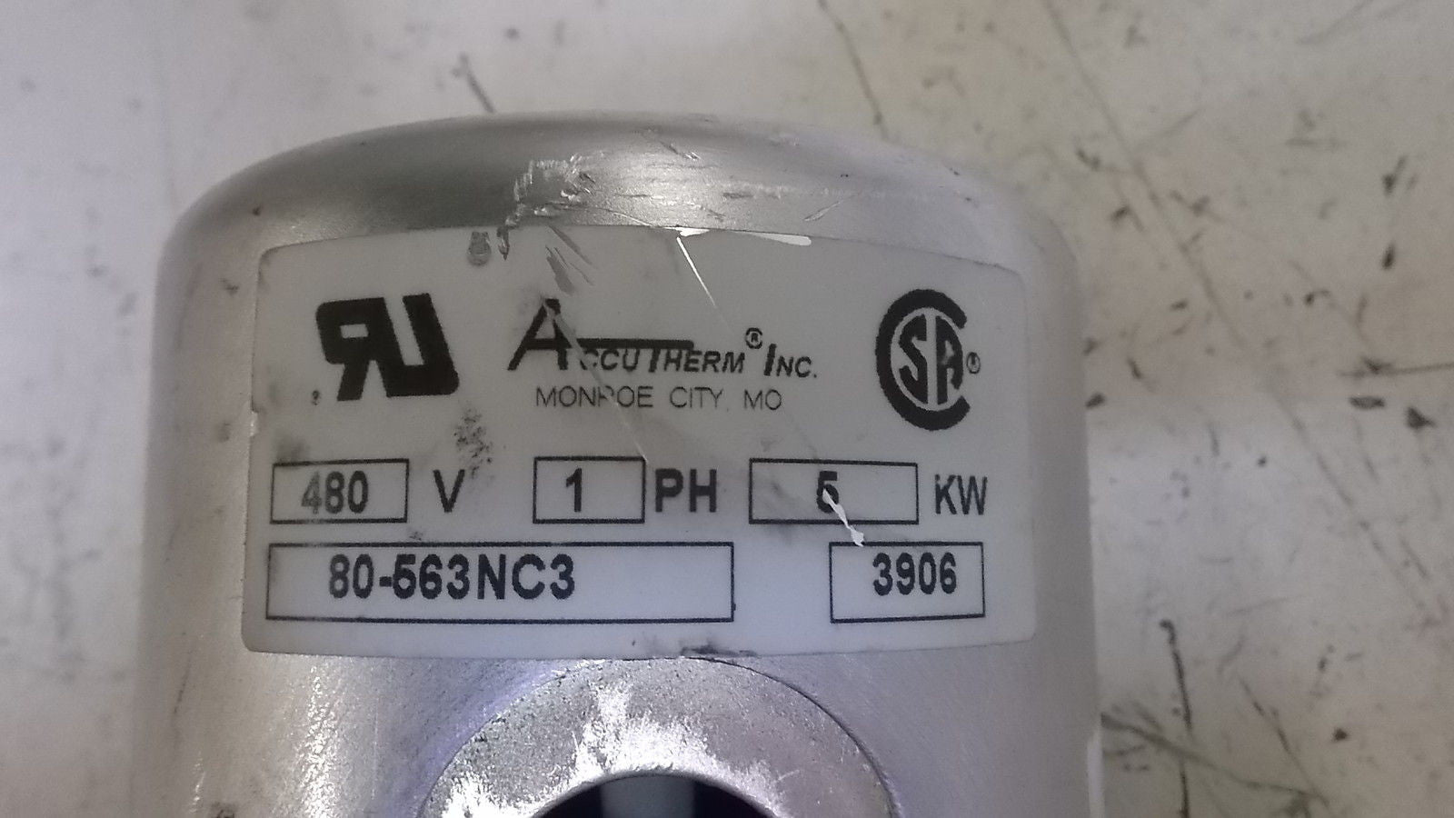 ACCU THERM 80-563NC3 HEATER *USED*