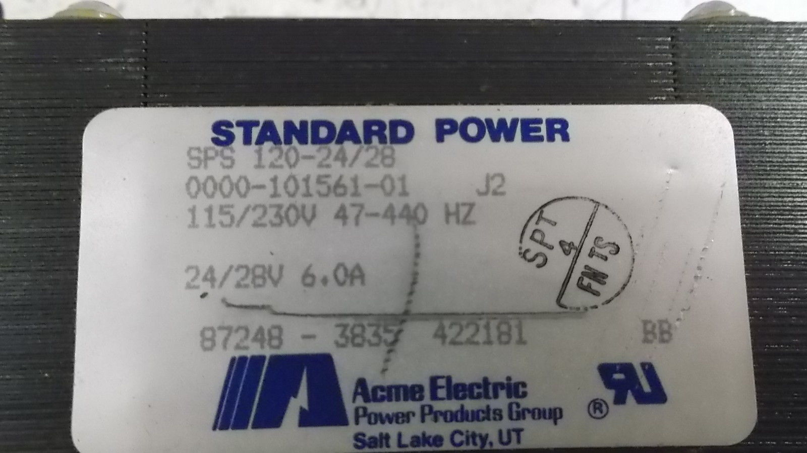 ACME SPS120-24/48 TRANSFORMER *USED*