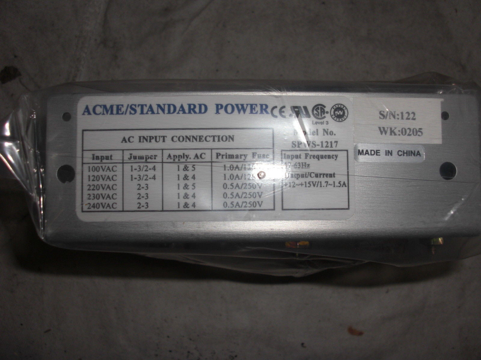 ACME SPWS-1217 *NEW*