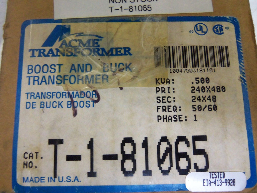 ACME T-1-81065 POWER TRANSFORMER *NEW IN BOX*