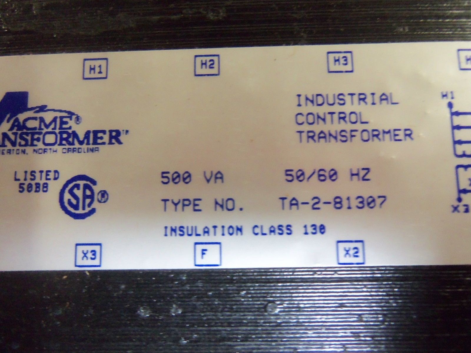 ACME TA-2-81307 INDUSTRIAL CONTROL TRANSFORMER *NEW IN BOX*