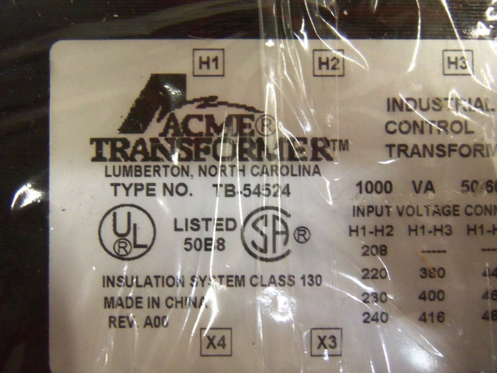 ACME TB-54524 TRANSFORMER *NEW IN BOX*