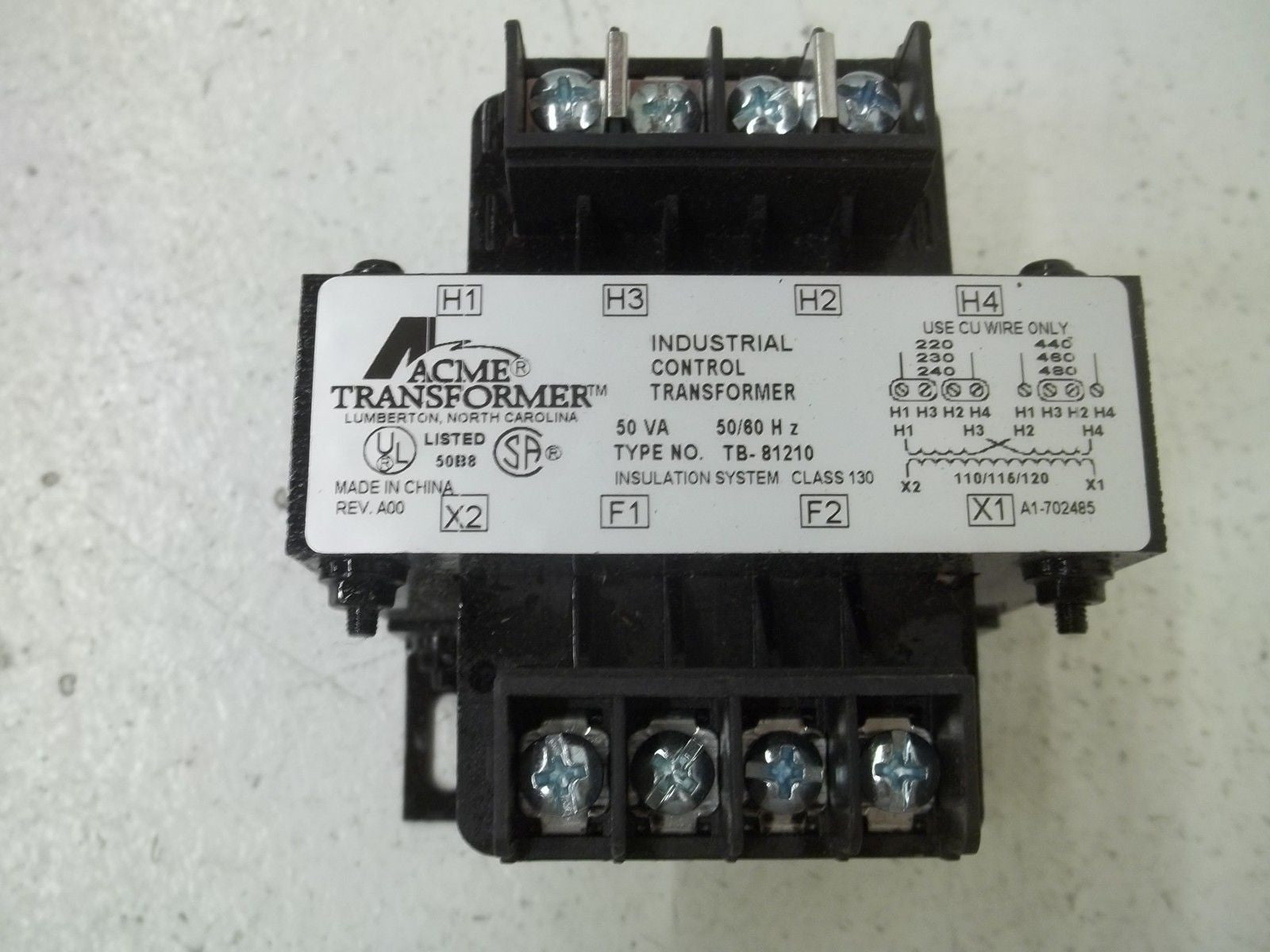 ACME TB-81210 INDUSTRIAL CONTROL TRANSFORMER *NEW IN BOX*