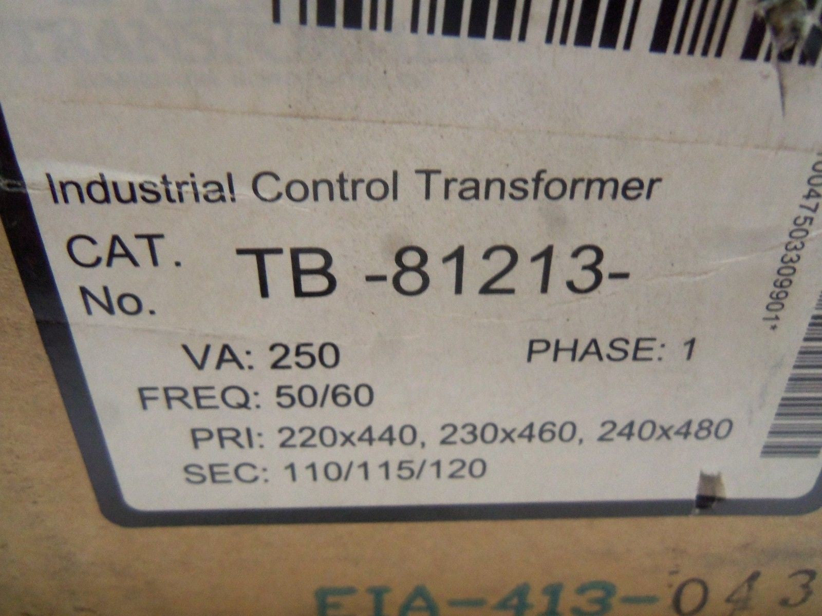 ACME TB-81213 INDUSTRIAL TRANSFORMER *NEW IN BOX*