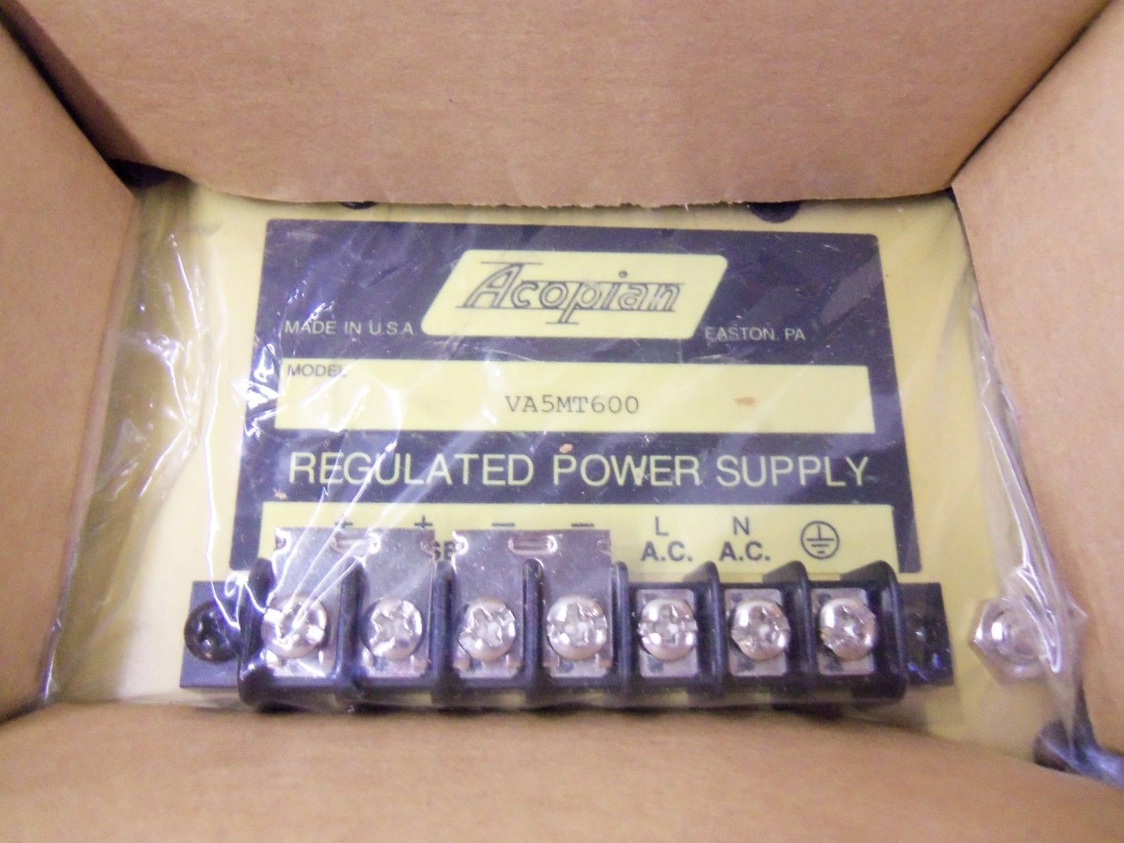 ACOPIAN VA5MT600 *NEW IN BOX*