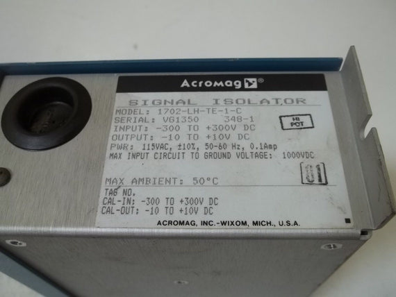 ACROMAG 1702-LH-TE-1-C SIGNAL ISOLATOR *USED*