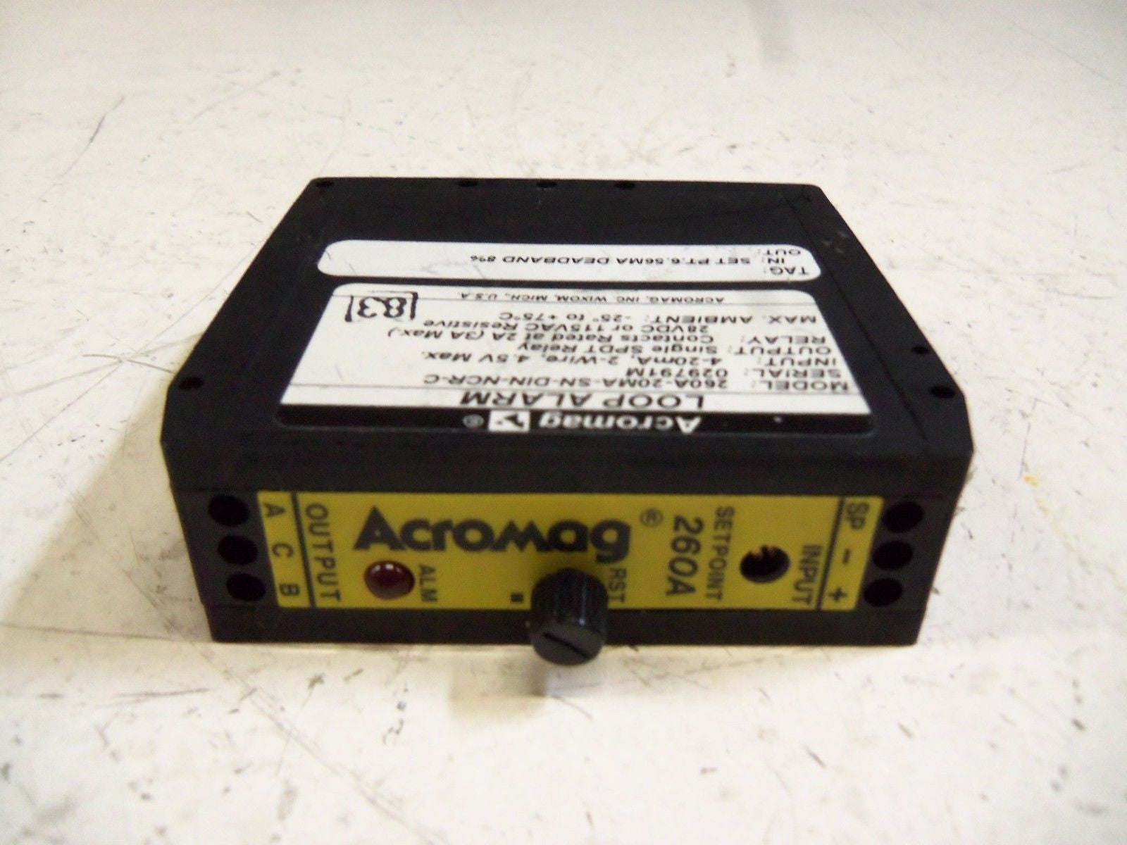 ACROMAG 260A-20MA-SN-DIN-NCR-C *USED*