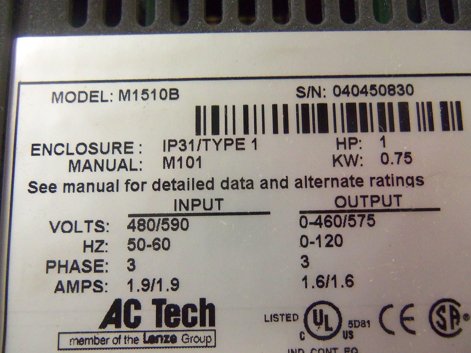 AC TECH M1510B INTELLIGENT DRIVE *NEW IN BOX*