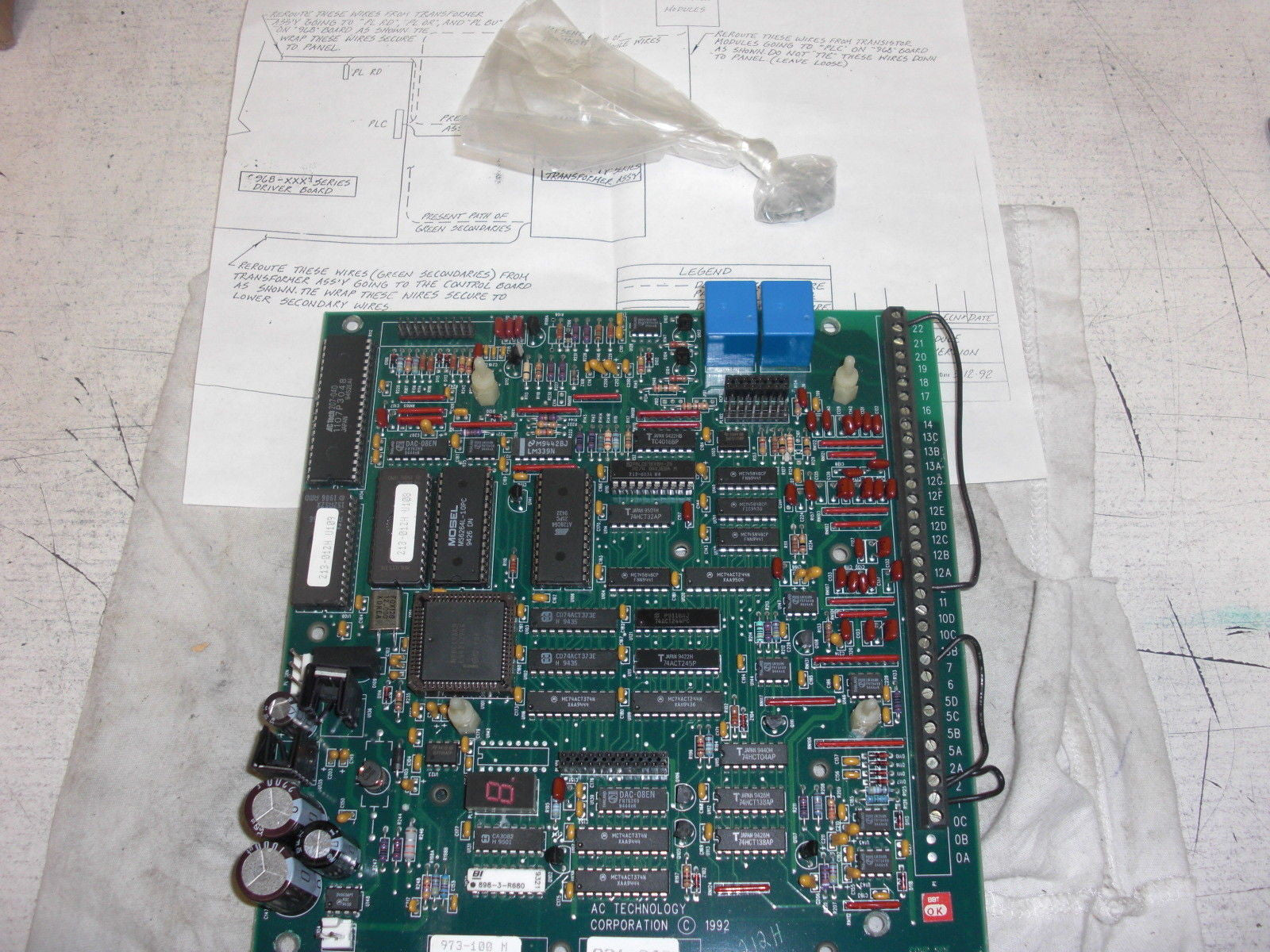 AC TECHNOLOGY 973-100-M CONTROL BOARD 831-040 *USED*
