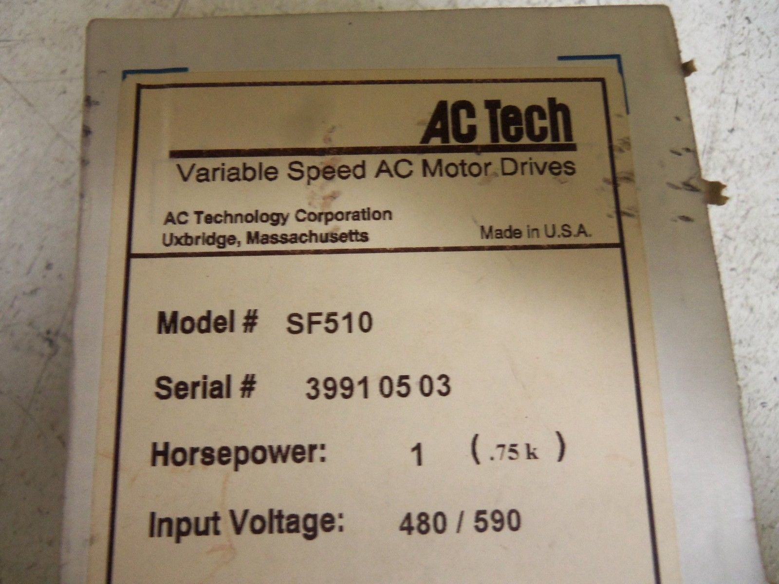 AC TECH SF510 *NEW IN BOX*