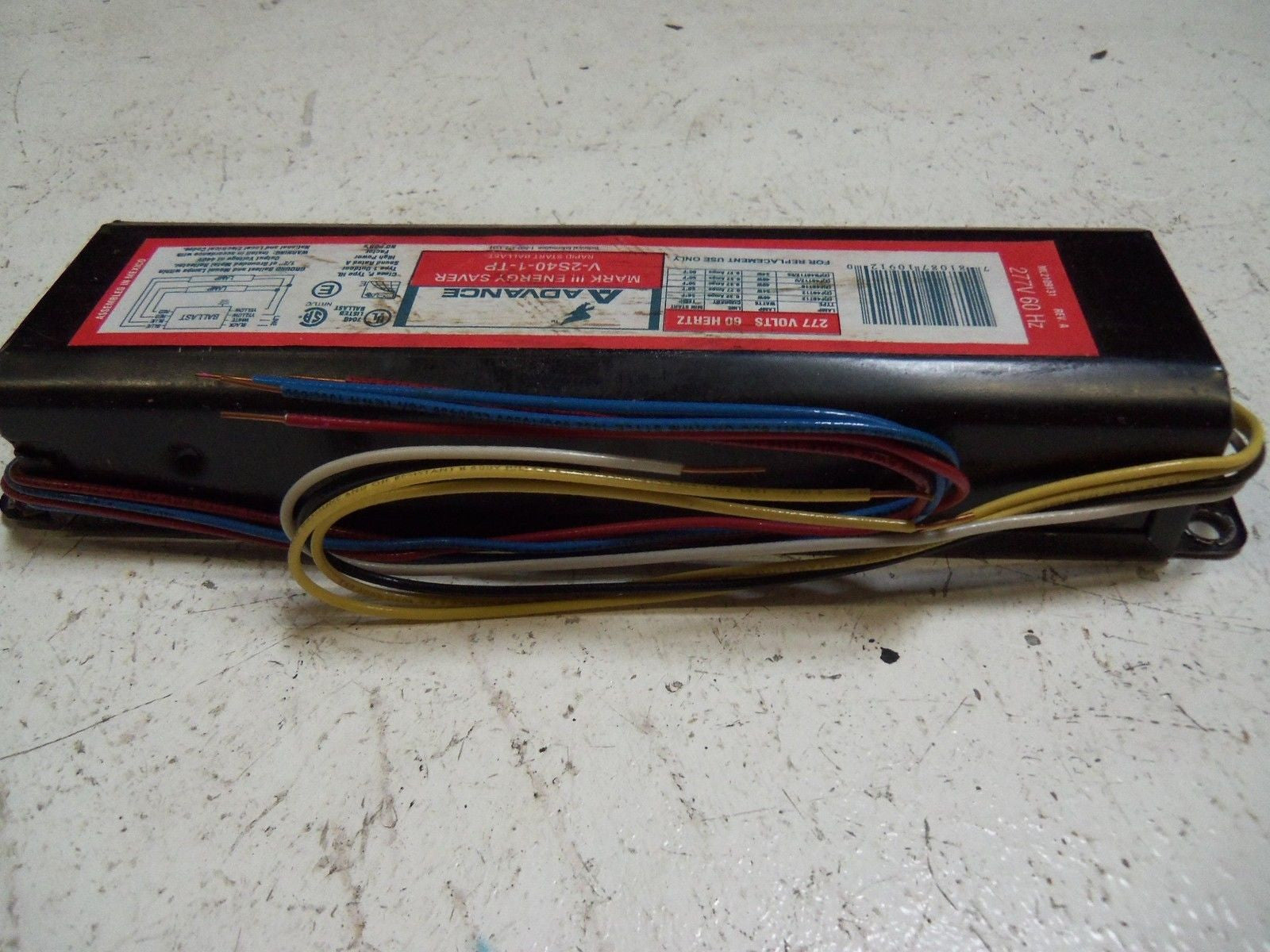 ADVANCE MARK III ENERGY SAVER V-2S40-1-TP RAPID START BALLAST *USED*