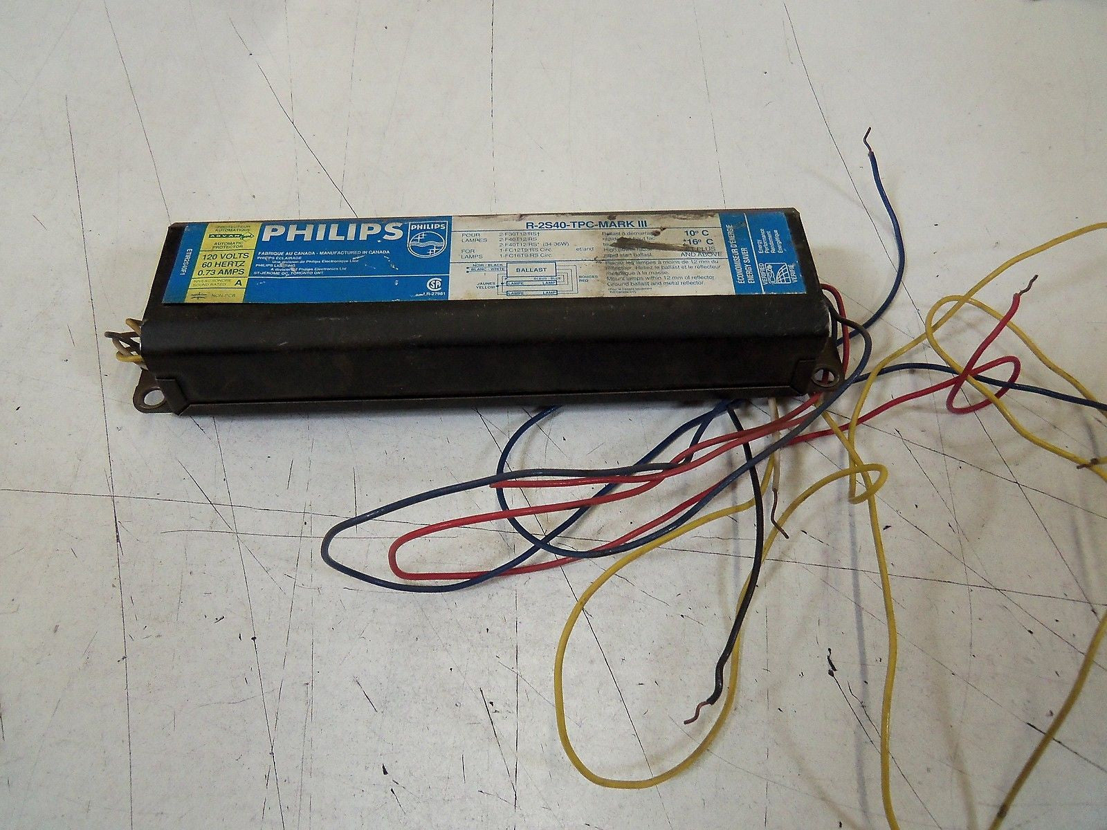 PHILIPS MARK III R-2S40-TPC BALLAST *USED*