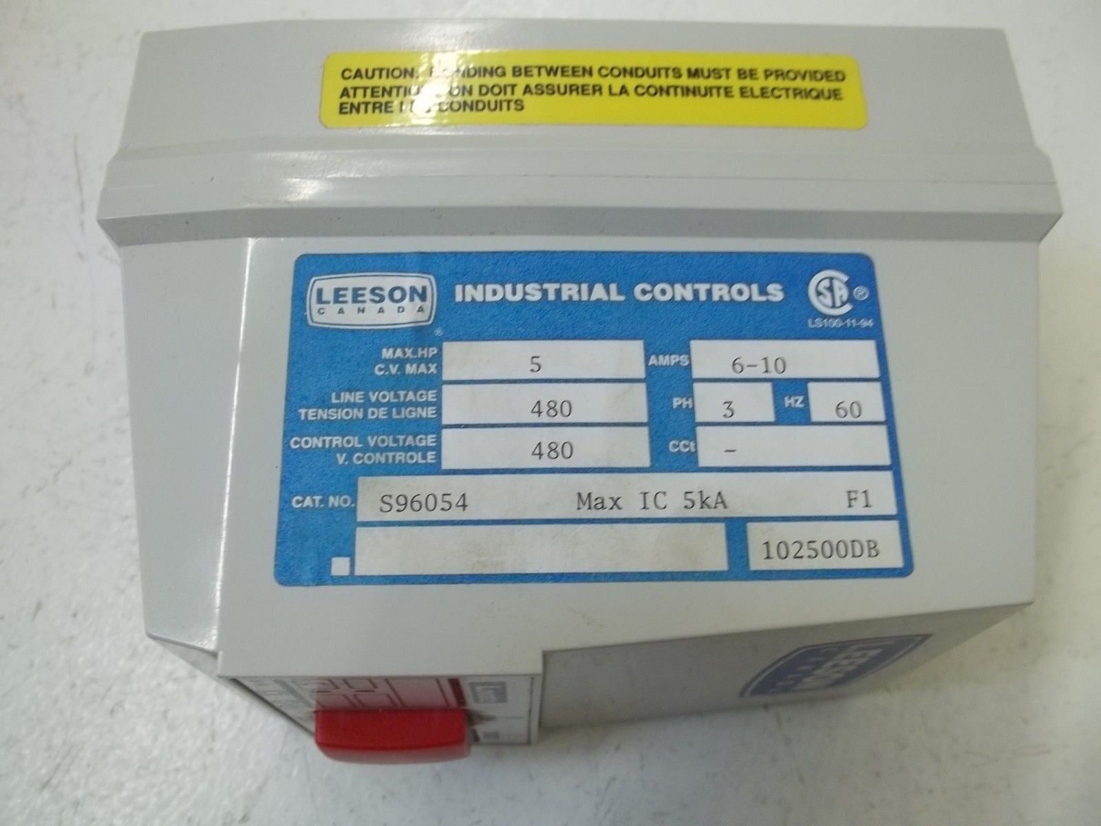 ADVANCE CONTROLS INC. S96054 *NEW IN BOX*