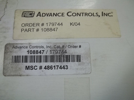 ADVANCED COTNROLS INC.  179744 CAM SWITCHES *NEW IN BOX*