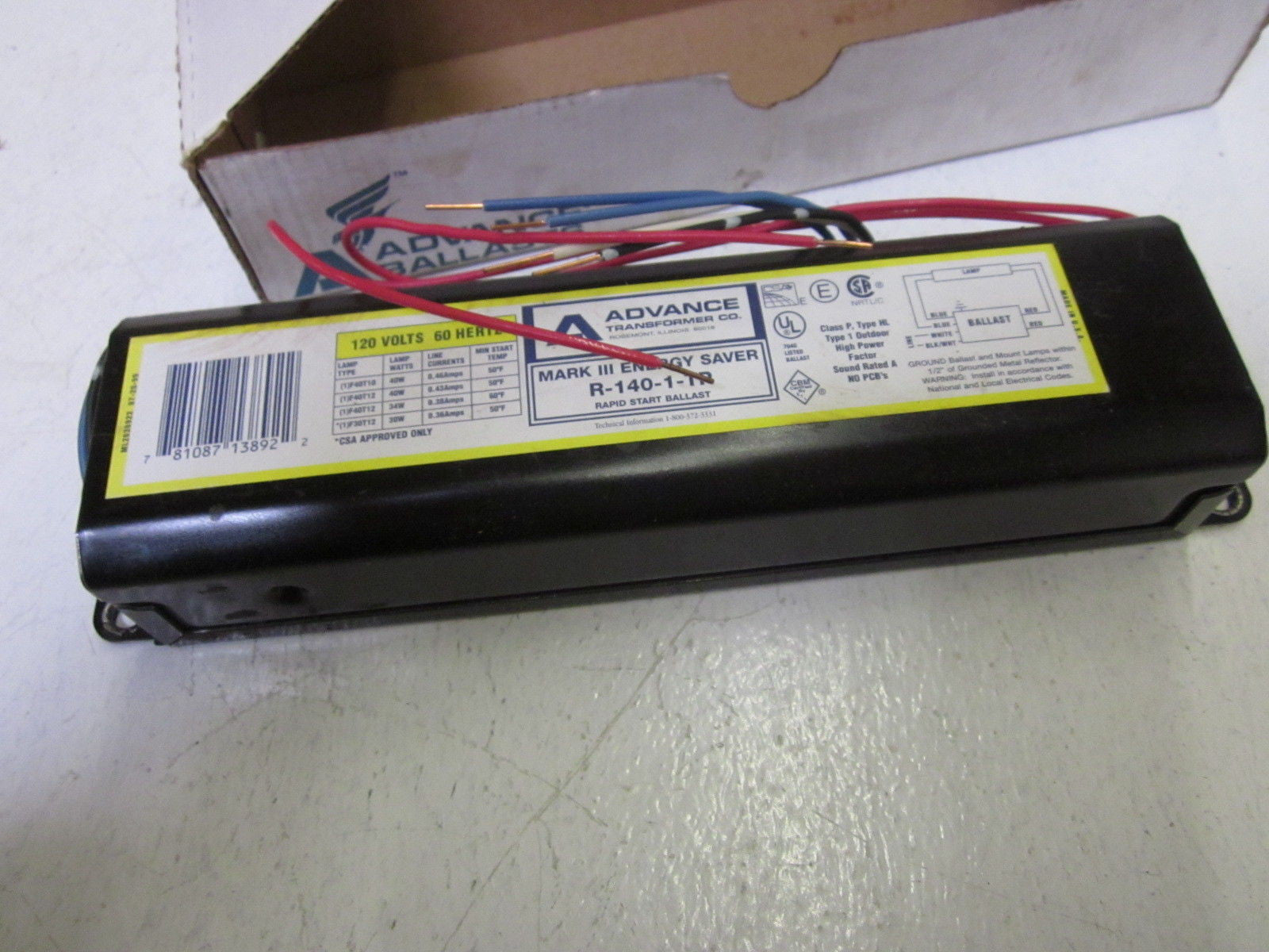 ADVANCE R-140-TP 120V *NEW IN BOX*