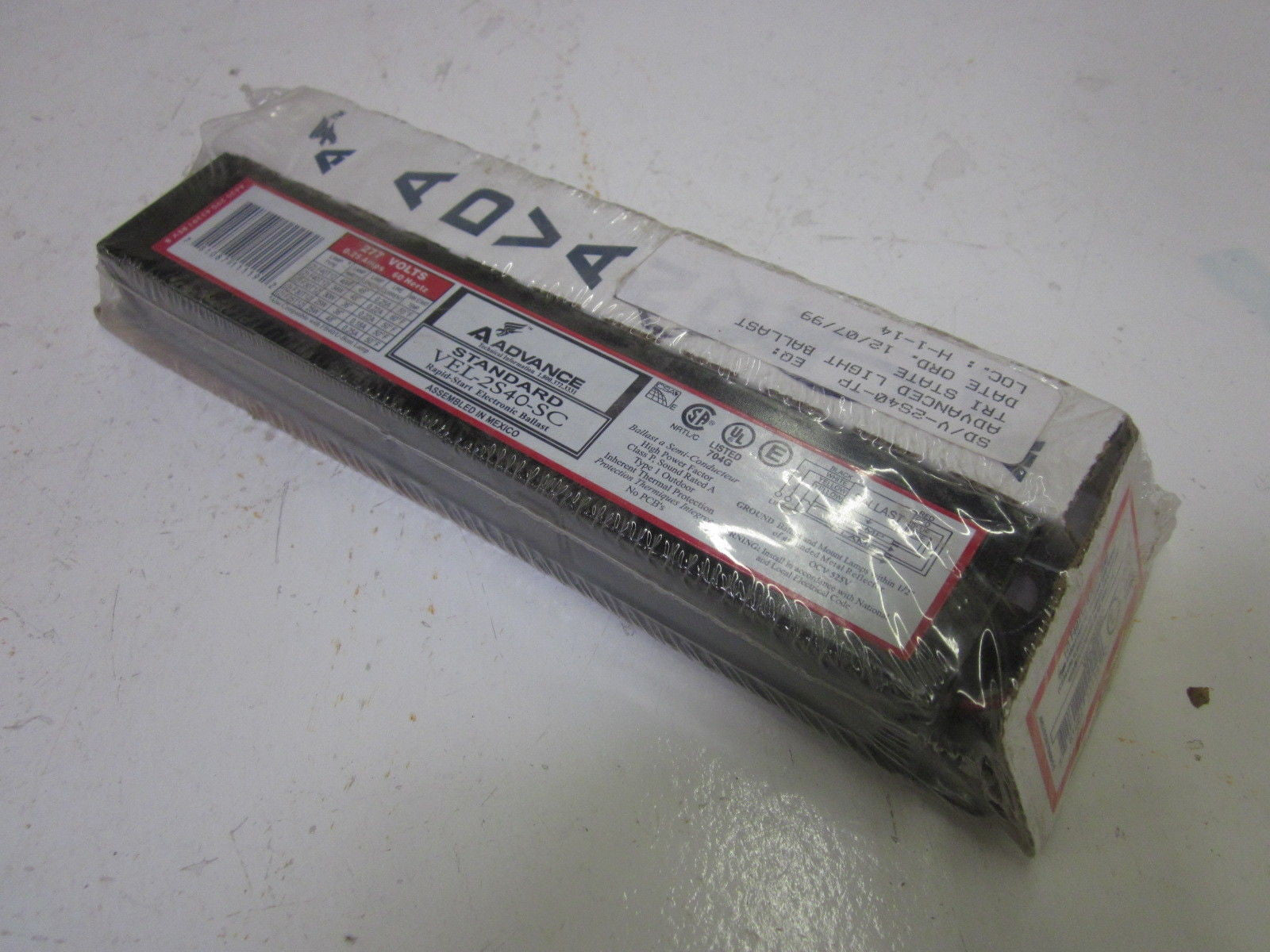 ADVANCE VEL2S40SC *NEW IN ORIGINAL PACKAGE*