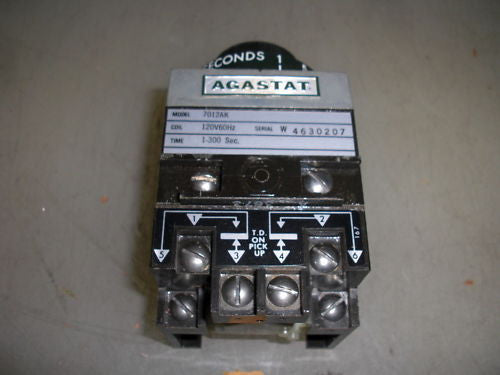 AGASTAT 7012AK TIMING DELAY RELAY 1-300 SEC. *USED*