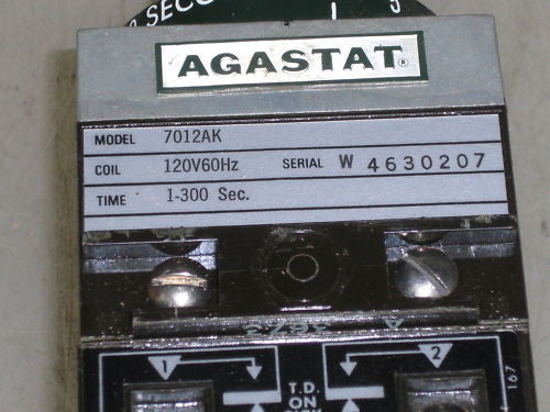 AGASTAT 7012AK TIMING DELAY RELAY 1-300 SEC. *USED*