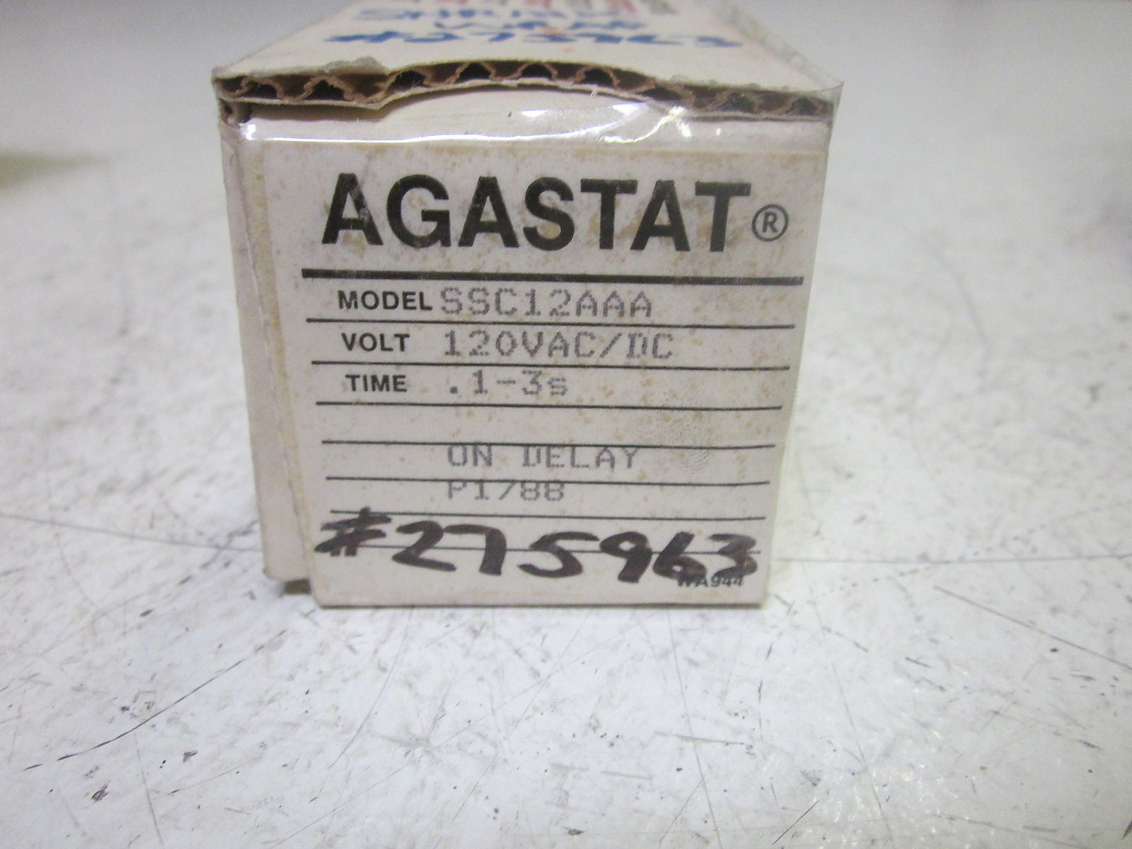 AGASTAT SSC12AAA RELAY .1-3 SECONDS 120VAC  *NEW IN BOX*