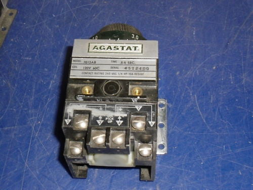 AGASTAT 7012AB TIMING RELAY 0.5-5 SEC. *USED*