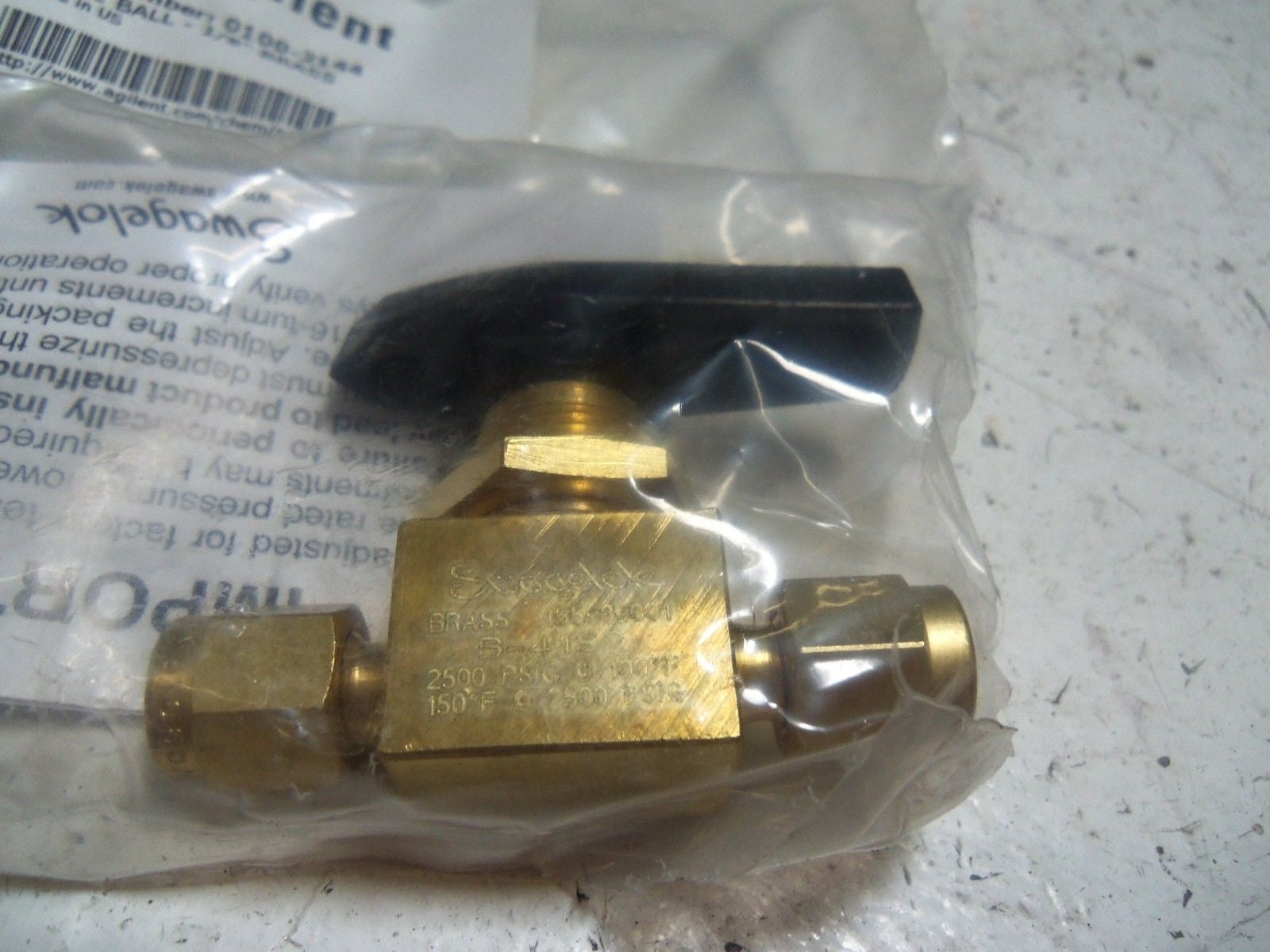 AGILENT 0100-2144 BALL VALVE *NEW IN FACTORY BAG*