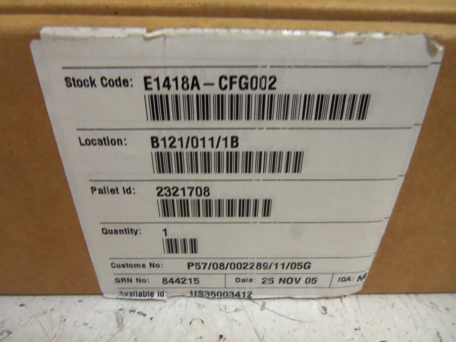 AGILENT E1418A CONVERTER MODULE * NEW IN BOX *