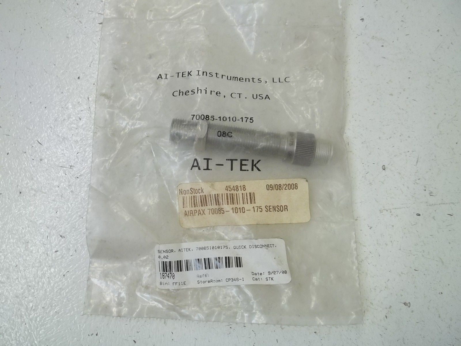 AI-TEK INSTRUMENTS 70085-1010-175 SENSOR *NEW IN A FACTORY BAG*