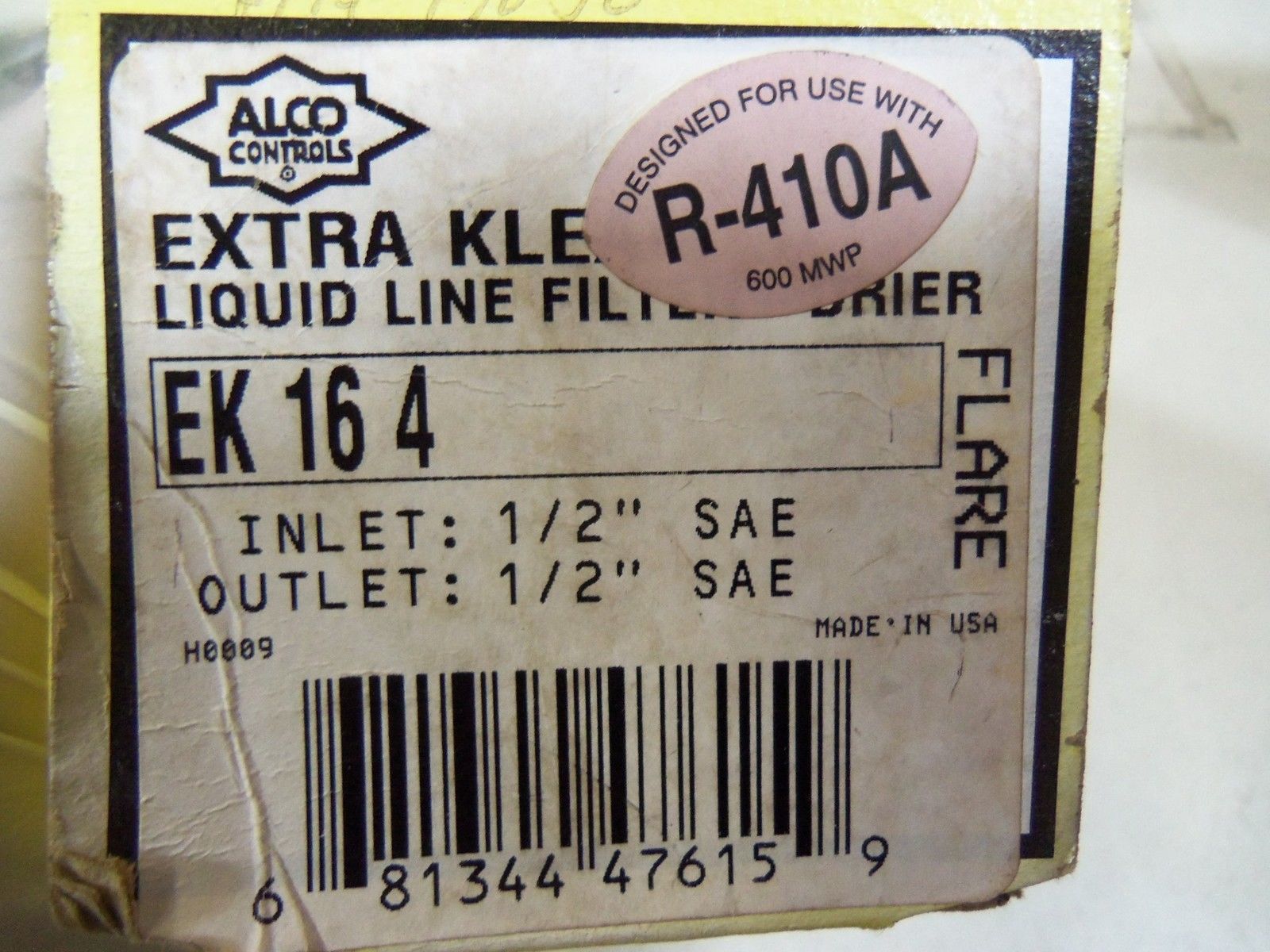 ALCO CONTROLS EK 164 LIQUID LINE FILTER DRIER *NEW IN BOX*