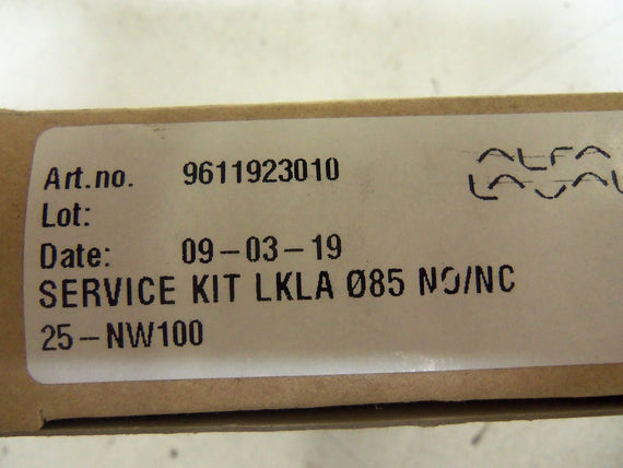 ALFA LAVAL SERVICE KIT 9611923010 *NEW IN BOX*