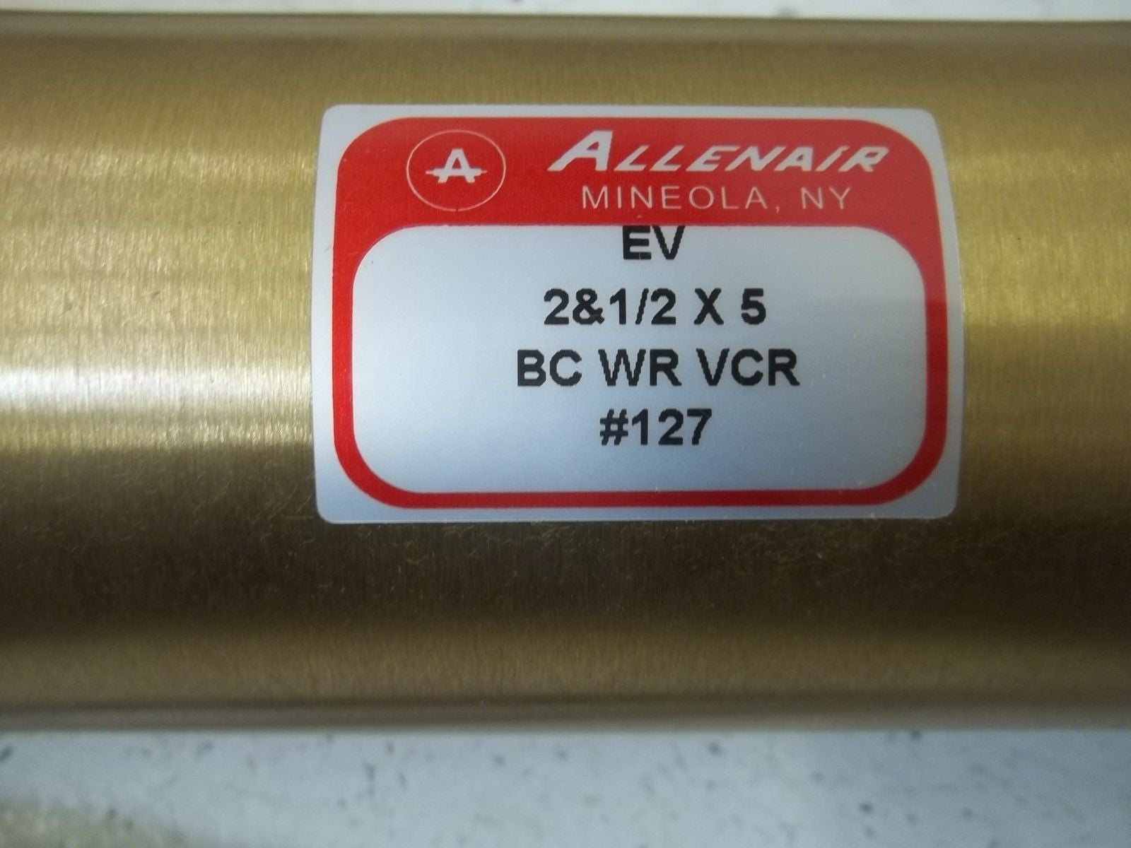 ALLENAIR EV 2&1/2X5 BCWR VCR PNEUMATIC CYLINDER *NEW IN BOX*