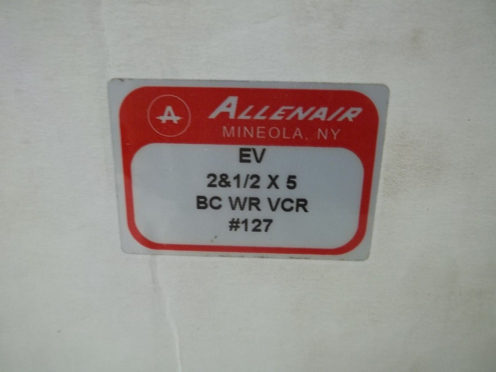 ALLENAIR EV 2&1/2X5 BCWR VCR PNEUMATIC CYLINDER *NEW IN BOX*
