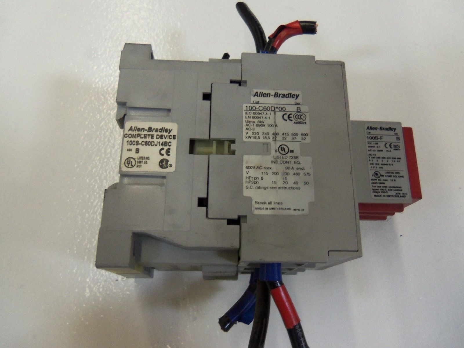 ALLEN BRADLEY 100S-C60DJ14BC SER. B SAFETY CONTACTOR 24VDC *USED*