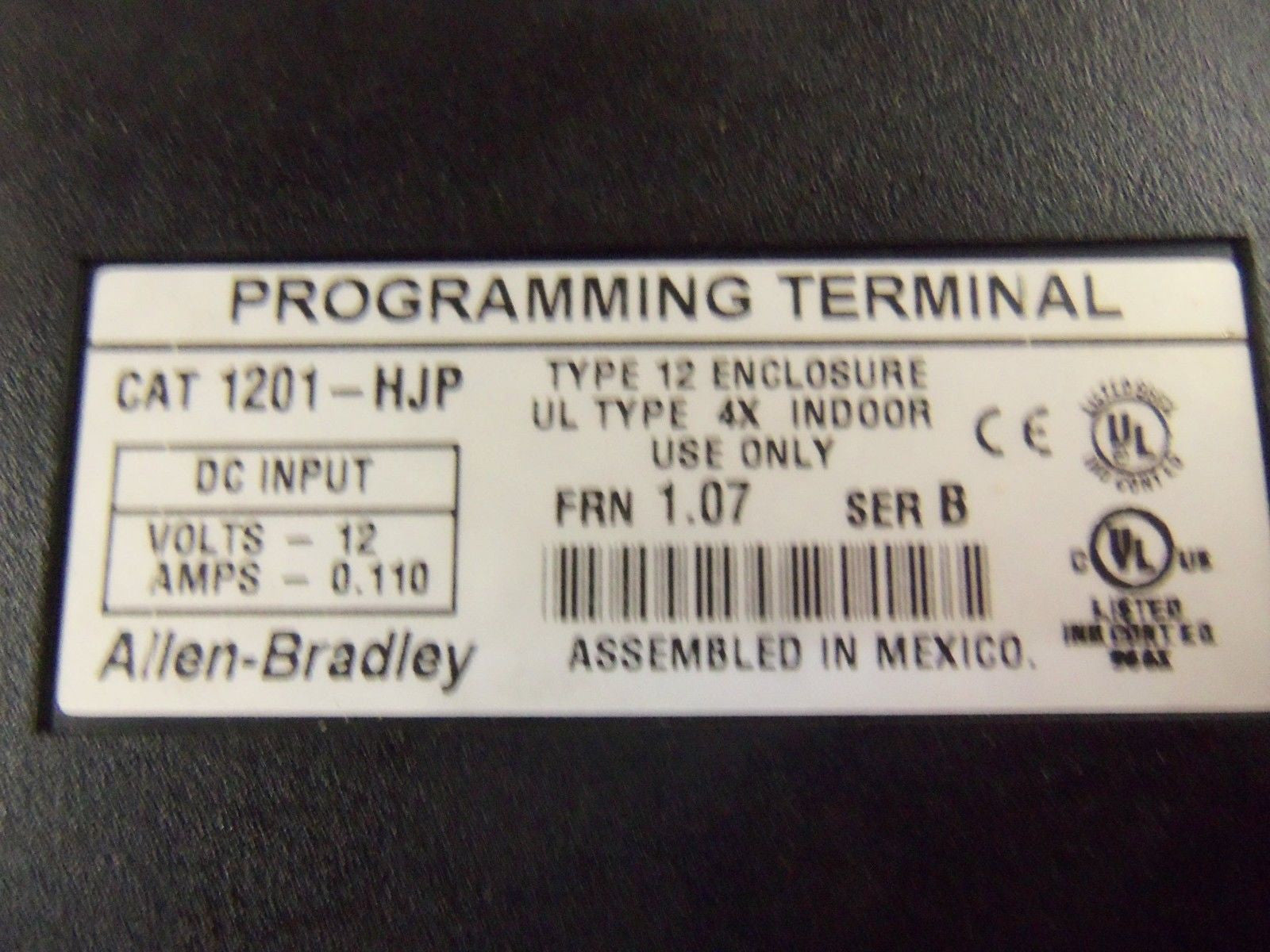 ALLEN BRADLEY 1201-HJP SER. B F/W 1.07 PROGRAMMING TERMINAL *NEW IN BOX*