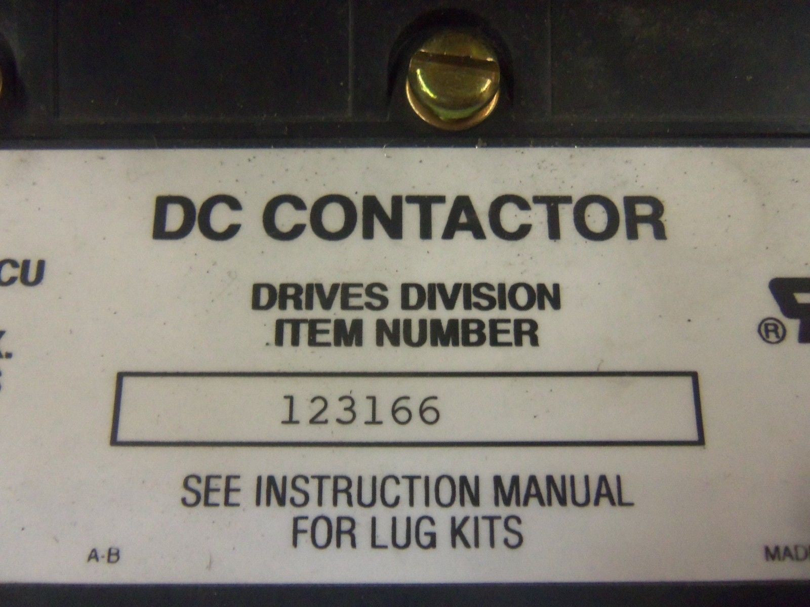 ALLEN BRADLEY 123166 DC CONTACTOR 115V *NEW NO BOX*