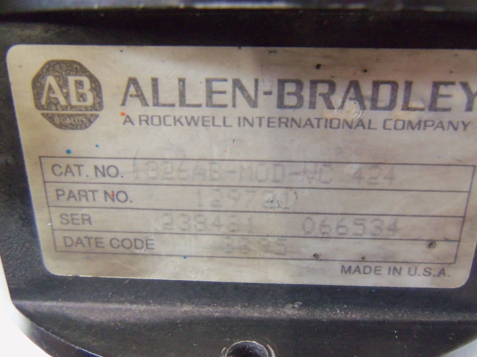 ALLEN BRADLEY 1326AB-MOD-VC 424 RESOLVER FEEDBACK MODULE *USED*