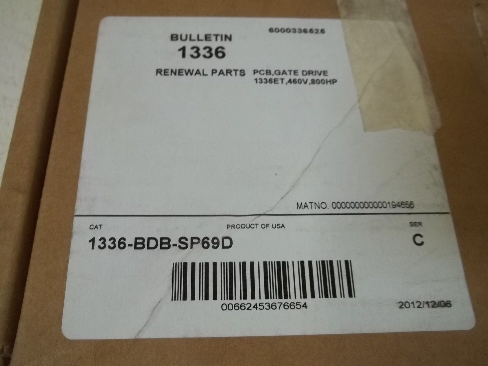 ALLEN BRADLEY 1336-BDB-SP69D SER. C GATE DRIVER BOARD *NEW IN BOX*