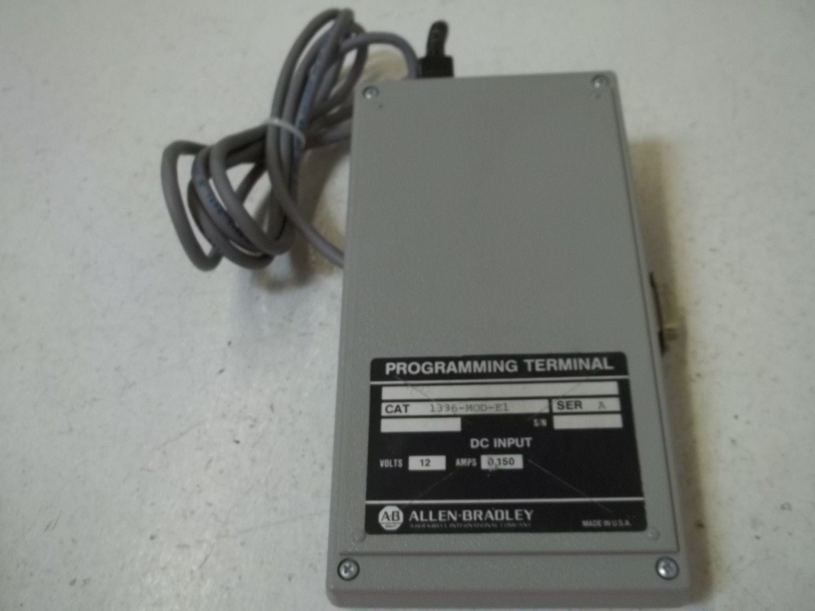 ALLEN BRADLEY 1336-MOD-E1 SER. A PROGRAMMING TERMINAL *USED*