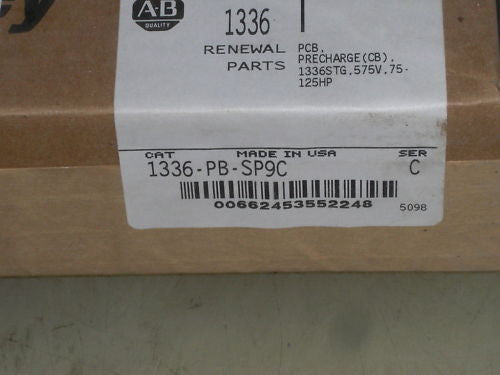 ALLEN BRADLEY 1336-PB-SP9C SER. C PRE-CHARGE BOARD *FACTORY SEALED*
