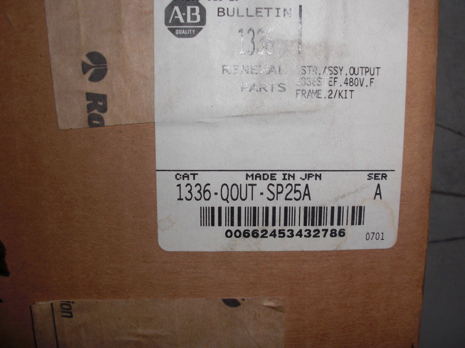 ALLEN BRADLEY 1336-QOUT-SP25A SER. A TRANSISTOR ASSEMBLY *FACTORY SEALED*