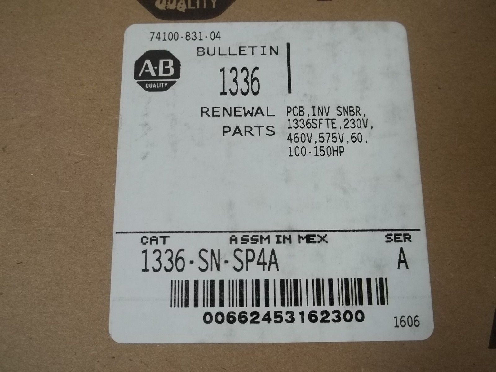 ALLEN BRADLEY 1336-SN-SP4A SER. A INVERTOR BOARD *FACTORY SEALED*