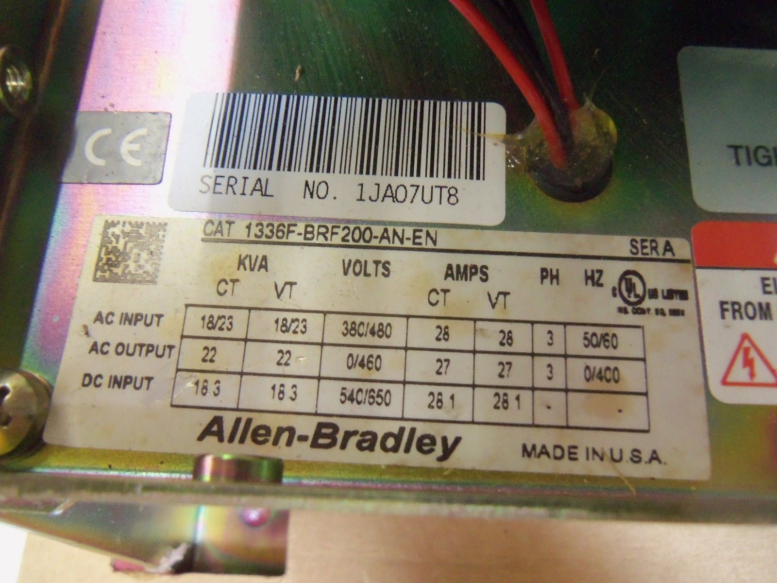 ALLEN BRADLEY 1336F-BRF200-AN-EN SER. A AC DRIVE *NEW NO BOX*